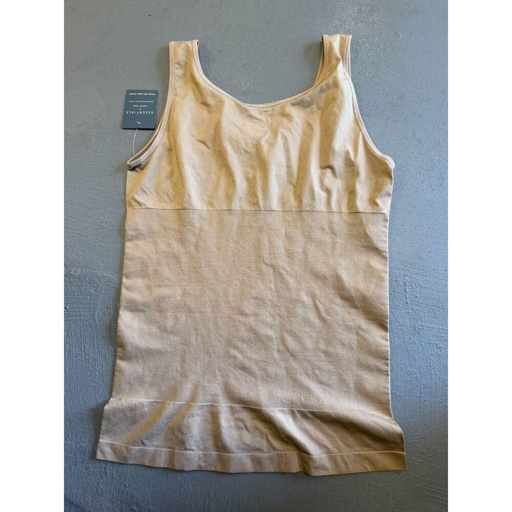 Essentials by Yummie Tummy NWT Beige Seamless 3-Panel Shapewear Tank Top 1X/2X